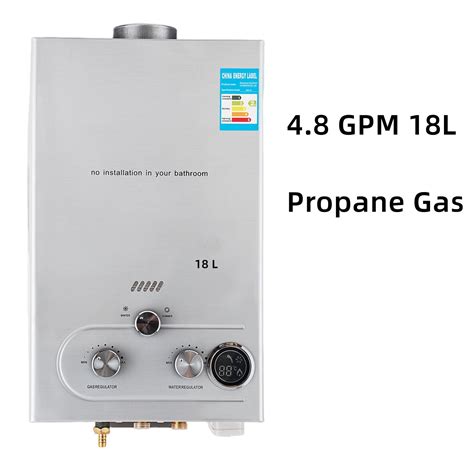 KingFurt Tankless Water Heater 4 8GPM Propane Gas Instant Hot Water With Shower Kit Walmart