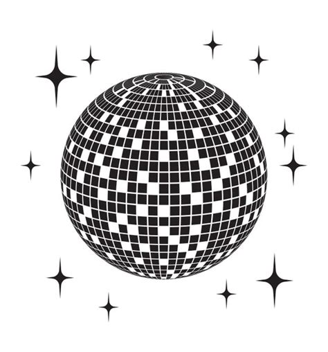 Disco Ball Vector Icon Printable Graphic Vector Eps Editable Etsy