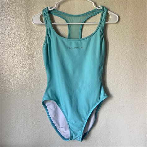 Bright Blue One Piece Swimsuit Chest 14” Depop