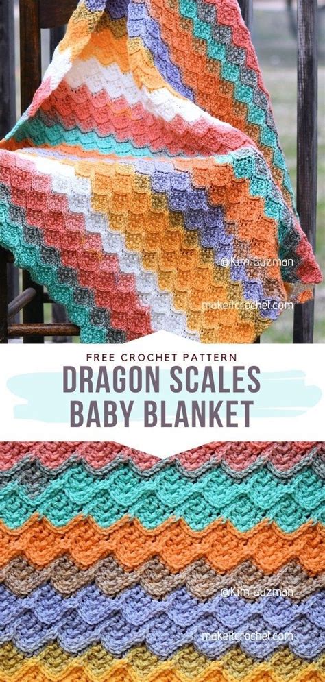 Crochet Dragon Scales Baby Blanket Crochet Dragon Pattern Baby Afghan