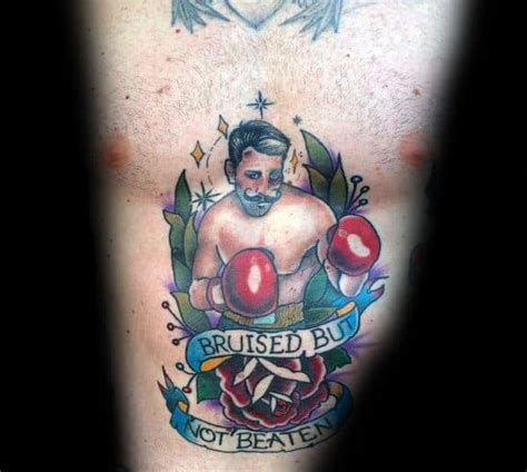 50 Traditional Boxer Tattoo Designs For Men - Retro Boxing Ideas