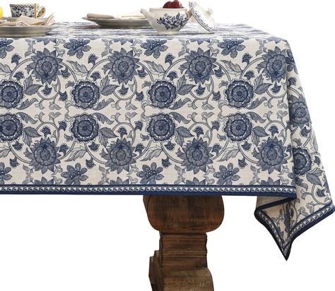 Amazon Patdrea Designer Blue Tablecloth For Rectangle Tables