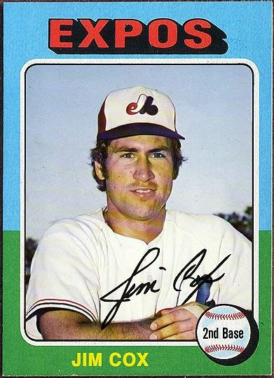 WHEN TOPPS HAD BASE BALLS MISSING IN ACTION 1975 JIM COX