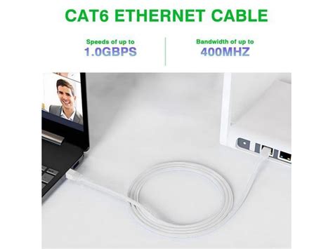 Ultrapoe Cat6 Ethernet Cable 100ft 2 Pack Network Cable Rj45 Cat 6 Ethernet Cable Cord White