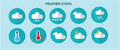 Weather Icon Set Vector Illustration Weather Conditions Icons 36363590