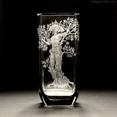 Antiques Atlas 20th Century Exbor Naked Lady Glass Vase JA C1960