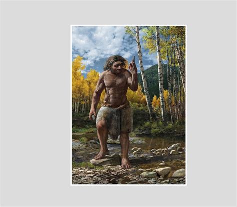 Quadro Neanderthal Pre Historia Homem Da Caverna Historiador