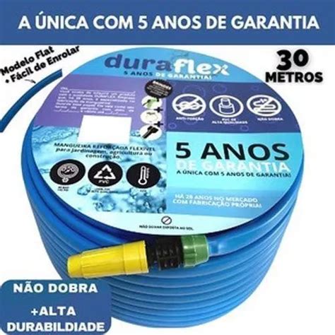 Manguera Duraflex Mangueira Metros Azul Chata Super Flex Vel Kit