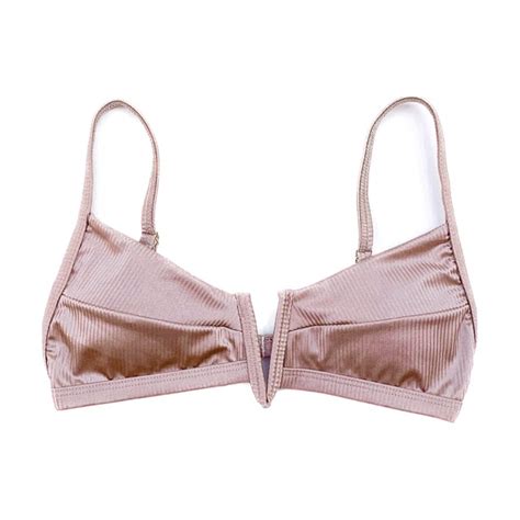 Nude Canelado Top Aro V Sandía Moda Praia