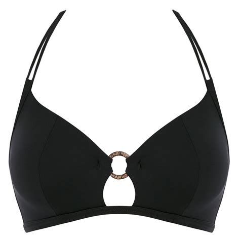 Freya Swim Coco Wave Wattiertes Triangle Bikini Oberteil Black Annadiva