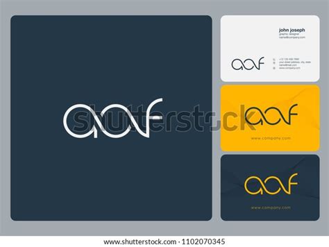 Aof Letters Logo Icon Business Card Stock Vector (Royalty Free ...