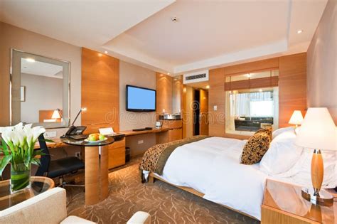 Deluxe Single Room In Hotel Stock Image Image 13959881