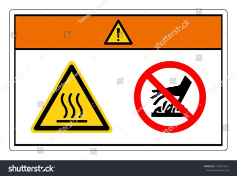 Warning Hot Surface Symbol Sign Vector Stock Vector Royalty Free 1754672621 Shutterstock