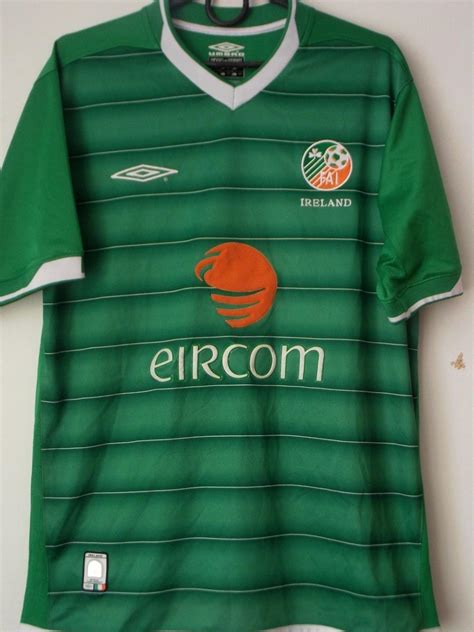 Republic Of Ireland Home Football Shirt 2003 2004