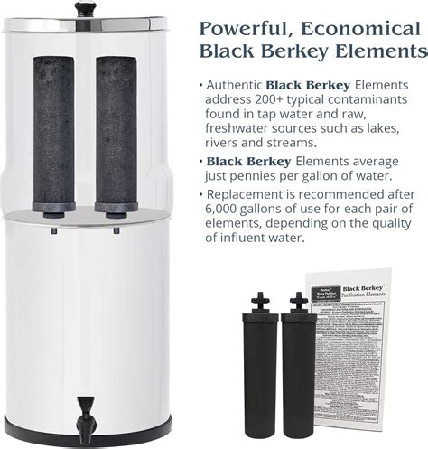 Buy Imperial Berkey Gravity Fed Water Filter With 2 Black Berkey Elements Provides Clean