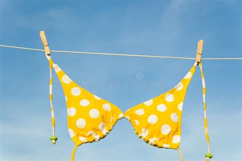 Yellow Polka Dot Bikini Stock Photo Image Of Swim Isolated 3678338