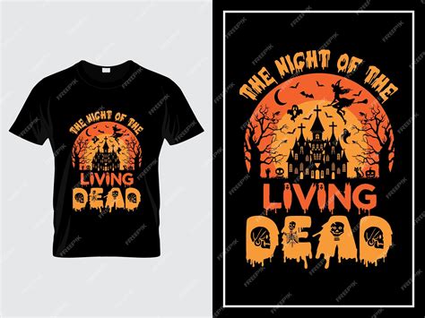 Premium Vector Halloween Graphic T Shirt Design Illustration Vector Quote The Night Of The