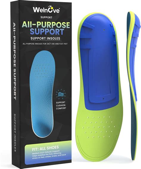 Amazon All Purpose Support Shoe Insoles Welnove Arch Support