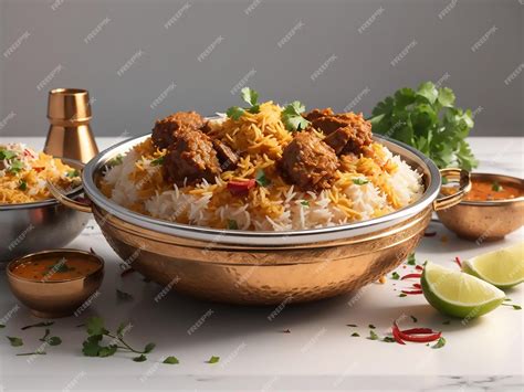 Premium AI Image | Indian traditional food Biryani Dish cuisine