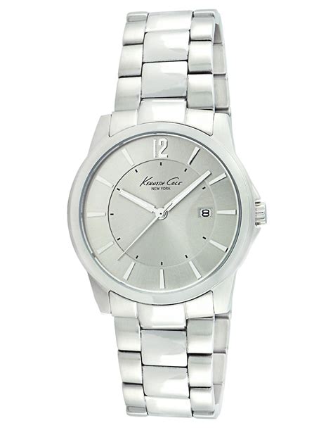 Kenneth Cole Mens Stainless Steel Monochromatic Watch In Silver For Men