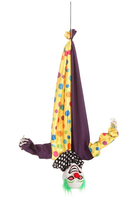 Animated Hanging 2 8 Foot Evil Clown Prop Animated Decoration