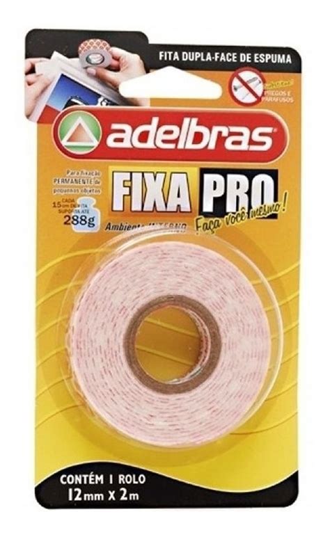 Fita Dupla Face Mmx M Espuma Banana Fixa Pro Adelbras Novo Mercado