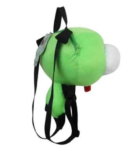 Alien Invader Zim D Eyes Robot Gir Cute Stuffed Plush Backpack Green