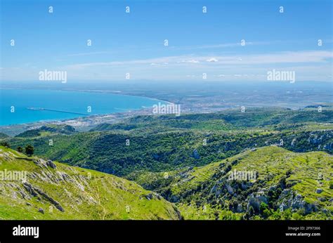 Aerial view of the gulf of manfredonia in Italy Stock Photo - Alamy