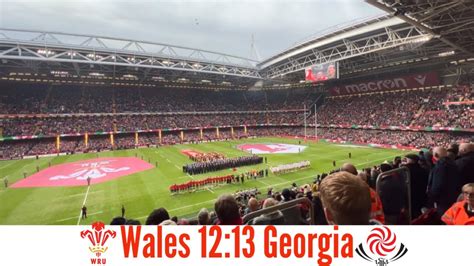 Wales Vs Georgia Hen Wlad Fy Nhadau National Anthem Of Wales