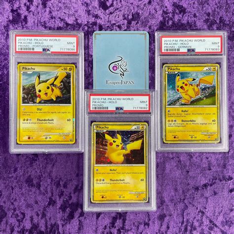 PSA 9 Pikachu World Collection 3 Set U S A Portuguese German Promo