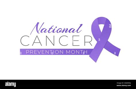 National Cancer Prevention Month Awareness Isolated Logo Icon Sign ...