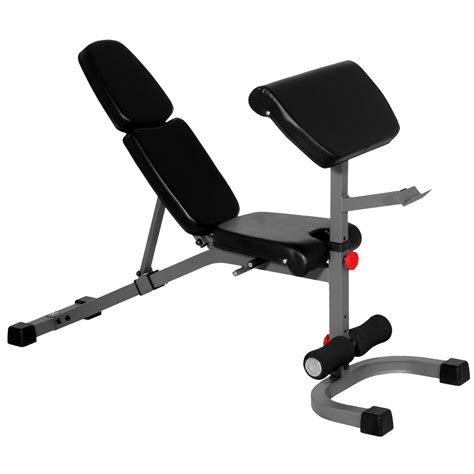 Xmark Fitness Flat Incline Decline Bench With Preacher Curl Xm