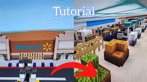 How To Make A Walmart In Minecraft Interior Youtube