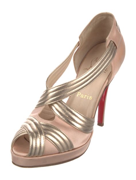 Christian Louboutin Peep Toe Sexy 100 Pumps Pink Pumps Shoes Cht41134 The Realreal