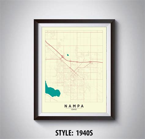 Map of Nampa ID Nampa Map Nampa Poster Office Décor | Etsy