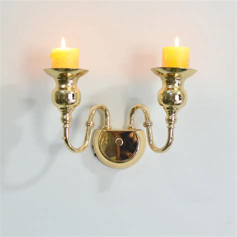 Gold Wall Candle Holder para Home Decor Tealight Pendurado Castiçal