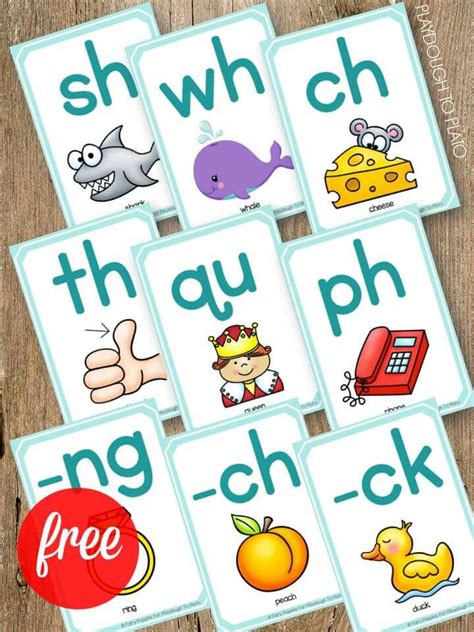 Free Printable Digraph Picture Cards Printable Word Searches