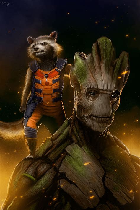 Rocket and Groot Wallpaper - WallpaperSafari