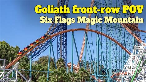 Goliath At Six Flags Magic Mountain Youtube