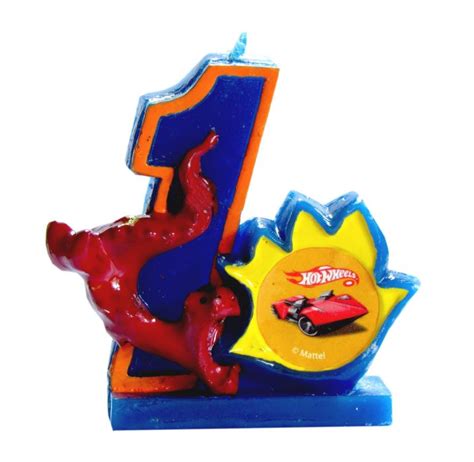 NAROZENINOVÁ SVÍČKA HOT WHEELS ČÍSLO 1 Číslice Party prodej cz