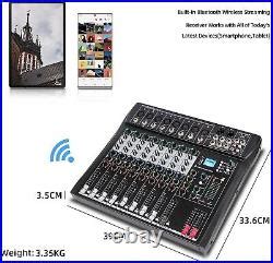 Depusheng DA8 Professional Mixer Sound Board Console 8 Channel Desk