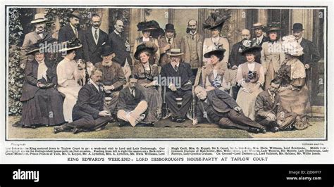 Edward Vii At A Weekend Party At Taplow Court Owned By Lord Desborough