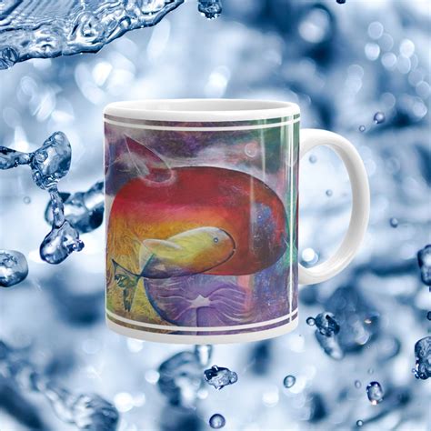 Ceramic Cup Red Whale Artists Cup Whale Coffee Mug Art Etsy