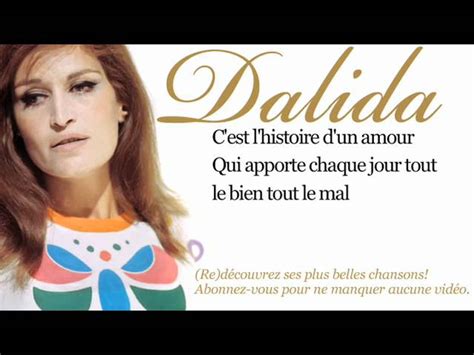 Dalida Histoire D Un Amour Paroles Lyrics Chords Chordify