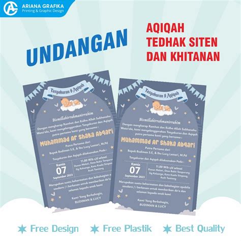 Jual Undangan Aqiqah Khitanan Dan Tedhak Siten Shopee Indonesia