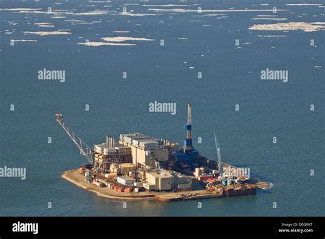 Oil Drilling Site in the Prudhoe Bay Oil Fields, Alaska Stock Photo ...