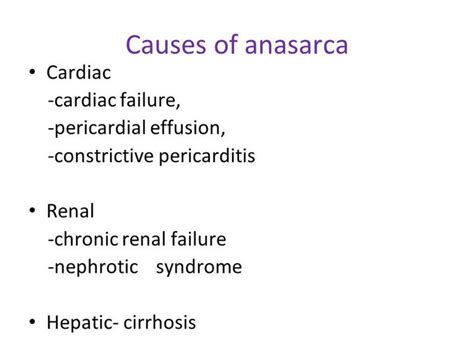 Causes Of Anasarca Medizzy