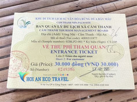 Hoi An Eco Tour Booking Ticket At Cam Thanh Coconut Village