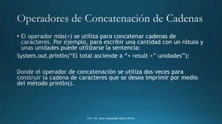 Operadores Variables Constantes Y Tipos De Datos En Java Ppt