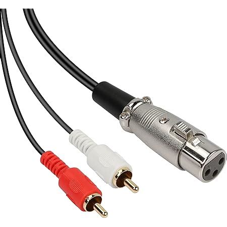 SiYear Haute qualité XLR mâle à 2 x adaptateur de prise RCA Phono Câble